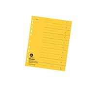 Falken Lot de 100 intercalaires. Fabriqué en Allemagne. En carton recyclé pour format A4, jaune.