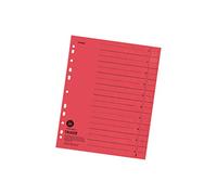 Falken Lot de 100 intercalaires. Fabriqué en Allemagne. En carton recyclé pour format DIN A4 rouge