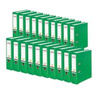 Falken Lot de 20 classeurs en plastique PP Color. Fabriqué en Allemagne. Largeur 8 cm, format A4, couleur pastel vert clair, vegan.
