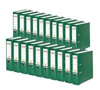 Falken Lot de 20 classeurs en plastique PP Color. Fabriqué en Allemagne. Largeur 8 cm, format A4, vert, vegan.