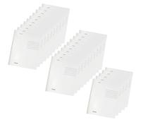 Falken Lot de 25 chemises à rabats en carton recyclé, format A4, couleur intense, blanc. Fabriqué en Allemagne. Classeurs scolaires