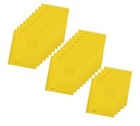 Falken Lot de 25 chemises à rabats recyclées DIN A4, couleur intense jaune. Fabriqué en Allemagne. Classeurs scolaires