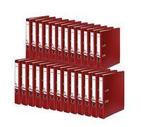 Falken lot de 25 Classeur écologiques Recycolor. Fabriqué en Allemagne. 5 cm, DIN A4, bordeaux. Revêtement extérieur en papier coloré.