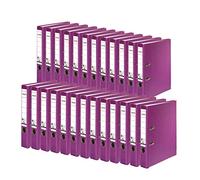 Falken lot de 25 Classeur écologiques Recycolor. Fabriqué en Allemagne. 5 cm, DIN A4, violet. Revêtement extérieur en papier coloré.