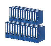 Falken Lot de 25 classeurs en plastique PP Color. Fabriqué en Allemagne. 5 cm de largeur, format A4, bleu, vegan.