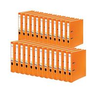 Falken Lot de 25 classeurs en plastique PP Color. Fabriqué en Allemagne. 5 cm de largeur, format A4, couleur orange, vegan.