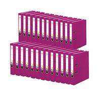 Falken Lot de 25 classeurs en plastique PP Color. Fabriqué en Allemagne. 5 cm de largeur, format A4, couleur mûre Vegan
