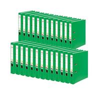 Falken Lot de 25 classeurs en plastique PP Color. Fabriqué en Allemagne. 5 cm de largeur, format A4, couleur pastel vert clair, vegan.