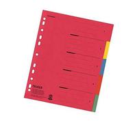 Falken Lot de 5 intercalaires en carton surdimensionnés pour format A4+ 24,5 x 30 cm de hauteur avec impression organisationnelle