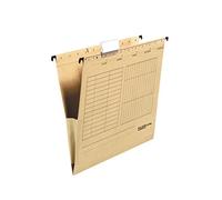 Falken Pochettes UniReg pour DIN A4 avec lin Grenouilles, Lot de 5 5er Pack marron