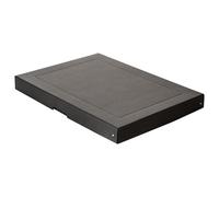 FALKEN Original PureBox Black 40 mm High DIN A3 Storage Box with Lid - Sturdy Re