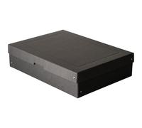 FALKEN Original PureBox Black Made in Germany 100 mm High DIN A3 Storage Box wit