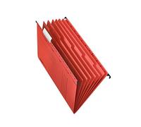 Falken Porte-documents et porte-documents personnel UniReg. Fabriqué en Allemagne. En carton recyclé pour format DIN A4, ouvert sur le côté, rouge