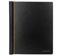 Falken Porte-partitions Gloria PURE A4 avec poignée ergonomique, extrêmement léger, en carton de haute qualité avec gaufrage élégant, 6 élastiques de maintien, 2 pochettes transparentes à l'intérieur