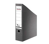 Falken Porte-revues. Fabriqué en Allemagne. Porte-revues gris en carton rigide pour format DIN A4/C4, largeur 7,5 cm, riveté, avec étiquette et trou pour la main.