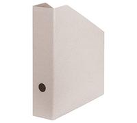 Falken Porte-revues Pure Raw. Fabriqué en Allemagne. Porte-revues gris en carton non traité pour format DIN A4/C4, largeur 7,5 cm, riveté, trou pour la main, FSC