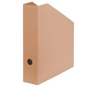 FALKEN Pure Nature Porte-revues végétalien en carton non traité pour format A4/C4 7,5 cm de large avec rivets et trou de préhension