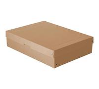 FALKEN PureBox Nature. Fabriqué en Allemagne. 100 mm de haut DIN A3. Boîte de rangement avec couvercle en carton solide