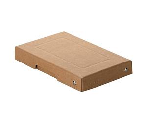 FALKEN PureBox Nature Original Lot de 5 boîtes de rangement avec couvercle en carton robuste - 25 mm de haut - Format A6 - Fabriquées en Allemagne
