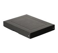 Falken - Réf. 22001696000F - PureBox - 1 boîte de rangement avec couvercle - emballage cadeau - sans plastique - Format A4 - hauteur 40 mm - poignée découpée - entourée d'un ruban - Couleur noire