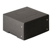 Falken - Réf. 22001736000F - PureBox - 1 boîte de rangement avec couvercle - emballage cadeau - sans plastique - Format 120 x 120 mm - hauteur 25 mm - poignée découpée - entourée d'un ruban - Noir