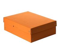 Falken Boîte de rangement PureBox Pastel A4 H100 mm Orange avec couvercle sans plastique