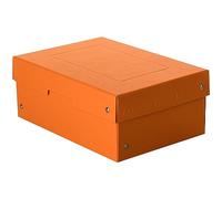 Falken Boîte de rangement PureBox Pastel A5 100 mm avec couvercle sans plastique orange