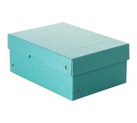 Falken - Ref. 22001872000F - PureBox Pastel - 1 boîte de rangement avec couvercle - emballage cadeau - sans plastique - format A5 - hauteur 100 mm - poignée découpée - entourée d'un ruban - bleu