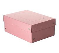 Falken - Ref. 22001896000F - PureBox Pastel - 1 boîte de rangement avec couvercle - emballage cadeau - sans plastique - format A5 - hauteur 100 mm - poignée découpée - entourée d'un ruban - rose vif