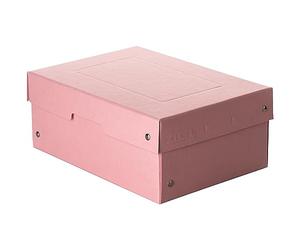 Falken - Ref. 22001896000F - PureBox Pastel - 1 boîte de rangement avec couvercle - emballage cadeau - sans plastique - format A5 - hauteur 100 mm - poignée découpée - entourée d'un ruban - rose vif