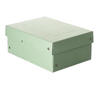 Falken - Ref. 22001920000F - PureBox Pastel - 1 boîte de rangement avec couvercle - emballage cadeau - sans plastique - format A5 - hauteur 100 mm - poignée découpée - entourée d'un ruban - vert