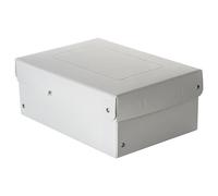 Falken - Réf. 22002200000F - PureBox PRO - 1 boîte de rangement avec couvercle - emballage cadeau - sans plastique - Format A5 - hauteur 100 mm - poignée découpée - entourée d'un ruban - Blanc