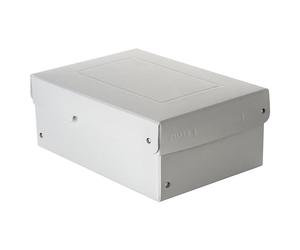 Falken - Réf. 22002200000F - PureBox PRO - 1 boîte de rangement avec couvercle - emballage cadeau - sans plastique - Format A5 - hauteur 100 mm - poignée découpée - entourée d'un ruban - Blanc