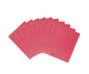 Falken - Réf. 80003775002F - Carton de 100 chemises en carte à lamelle A4 - Rouge