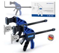 FALKENWALD Serre Joint Rail de Guidage, Serre Joint Menuisier - Lot de 2 | Serre joint rail de guidage à une main, compatible Makita, Festool, Einhell, Metabo - serre joint MFT, lot de 2