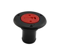 FALKIN 1 Piece ABS Plastic White and Black Deck Filler Socket of Fuel 38mm Marine Boat Yacht Hardware Fuel Deck Filler(Black)