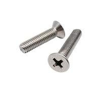 FALKIN 50pcs Mini Micro petit noir 304 acier inoxydable croix Phillips plat vis à tête fraisée Bolt50x M1.2 M1.4 M1.6 M2 M2.5 M3 M3.5 M4(6mm,M1.6)