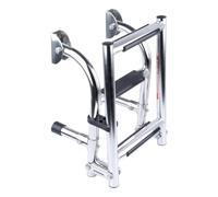FALKIN Boat Accessories Marine 3 Step Folding Ladder Boat Marine Stainless Steel Pontoon Ladder Polished 2+1 Step