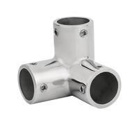 FALKIN Marine 316 Stainless Steel Rail Fittings 90° 3 Way Corner Elbow Tubing Boat Handrail Fitting Marine Hardware(25mm)