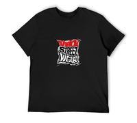 FaLkiNiQ Skate Vision Streetwear Distort 1980s T-Shirt Graphics Tee Black Tee Shirt 3XL