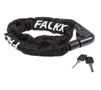 Falkx antivol à chaîne avec gaine en nylon acier 1200 x 7 mm noir