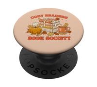 Fall Bibliophile Cozy Readers Book Society T-Shirt PopSockets PopGrip Adhésif
