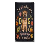 Fall Bullmastiffs Couverture de porte décorative pour porte d'entrée, intérieur et extérieur, 91,4 x 182,9 cm, fournitures de toile de fond pour porche d'automne
