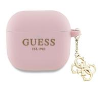 Fall CG Mobile Guess Charm en Silicone 4G pour AirPods 4 Rose