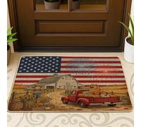Fall Chow Chow Paillasson noir pour entrée intérieure et extérieure 73,6 x 43,2 cm, tapis d'extérieur lavable, petite récolte de campagne, patio, garage, chaussures hors de la porte