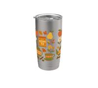 Fall Comforts Cozy Cottage Core Tea and Fall Hygge Design Gobelet isotherme en acier inoxydable double paroi