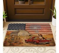 Fall Coonhound Paillasson noir pour entrée extérieure intérieure 73,6 x 43,2 cm, tapis d'extérieur lavable, petite récolte de campagne, patio, garage, chaussures hors de la porte