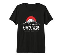 Fall Down Seven Times Get Up Huit Proverbe Japonais T-Shirt Haut de Gamme