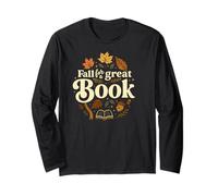 Fall for A Great Book Autumn Reading Graphic Manche Longue