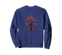 Fall for Jesus: Faith Like Falling Leaves Citation chrétienne Sweatshirt, Unisexe pour Adultes, Bleu Marine, L